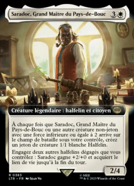 Saradoc, Grand Maître du Pays-de-Bouc, carte Magic LTR 383 — extension Le Seigneur des Anneaux : chroniques de la Terre du Milieu