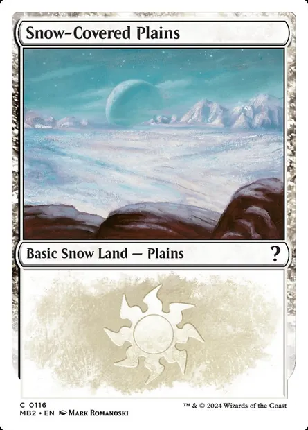 Plaine enneigée, carte Magic MB2 116 — extension Mystery Booster 2