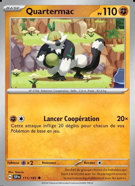 Quartermac, carte Pokémon SSP 111 — extension Étincelles Déferlantes