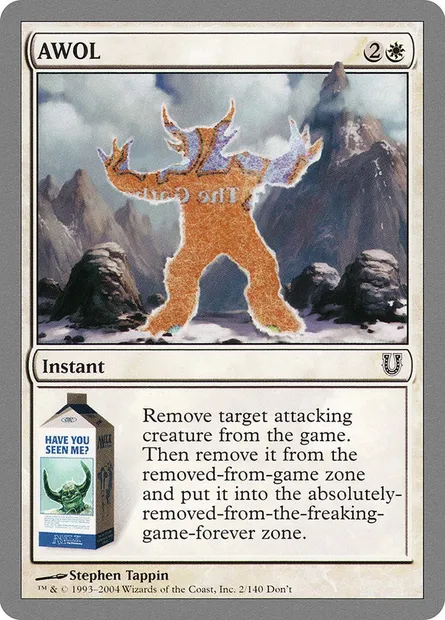 AWOL, carte Magic UNH 2 — extension Unhinged