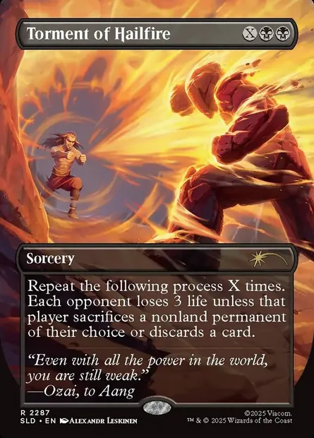Tourment de grêle de feu, carte Magic SLD 2287 — extension Secret Lair Drop