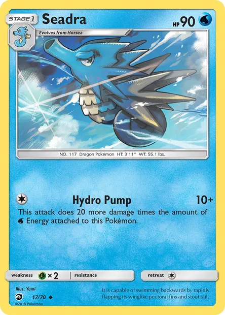 Seadra, Pokémon card DRM 17 — Dragon Majesty set