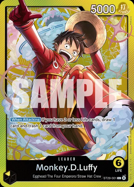 Monkey.D.Luffy, One Piece card ST29-001 — Egghead set