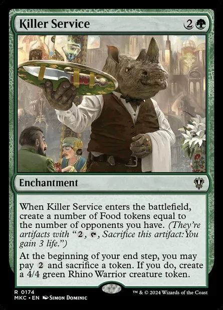 Killer Service, Magic card MKC 174 — Murders at Karlov Manor Commander set