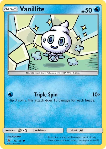Vanillite, Pokémon card GRI 33 — Guardians Rising set