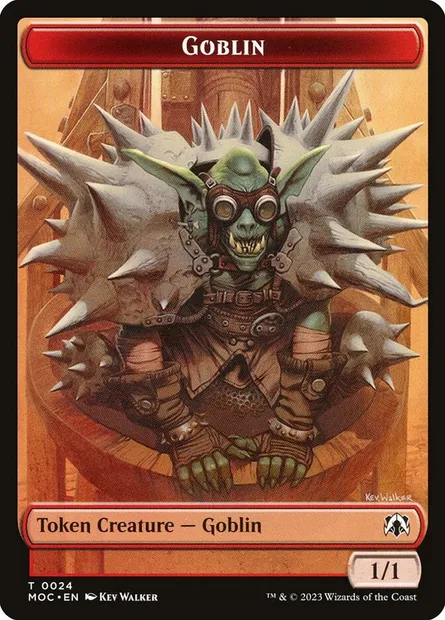 Goblin, carte Magic TMOC 24 — extension March of the Machine Commander Tokens