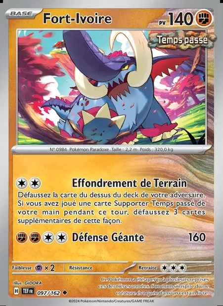 Fort-Ivoire, carte Pokémon TEF 097 — extension Forces Temporelles