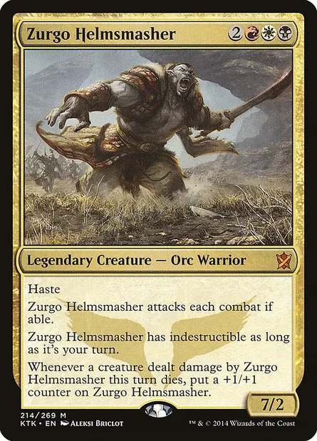Zurgo Helmsmasher, Magic card KTK 214 — Khans of Tarkir set