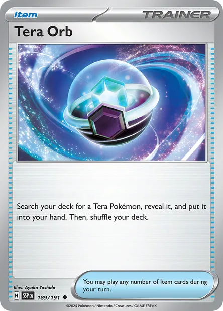 Tera Orb, Pokémon card SSP 189 — Surging Sparks set