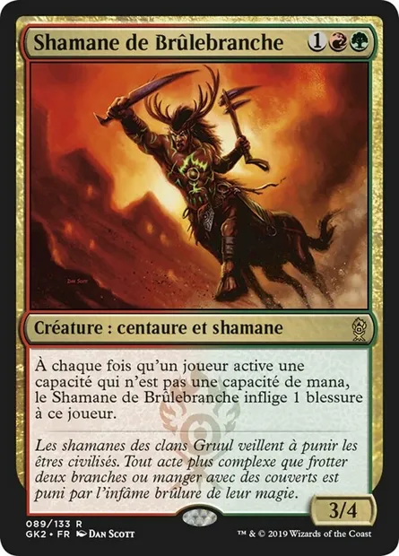Shamane de Brûlebranche, carte Magic GK2 89 — extension RNA Guild Kit