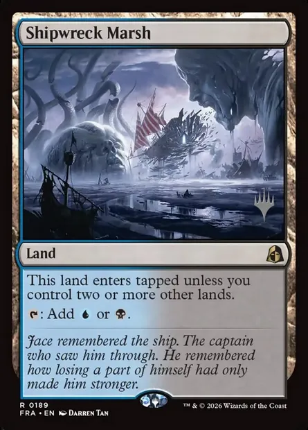 Marécage aux épaves, carte Magic PFRA 189p — extension Reality Fracture Promos