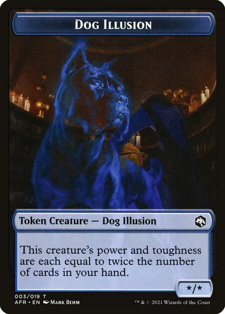 Dog Illusion, Magic card TAFR 3 — Adventures in the Forgotten Realms Tokens set