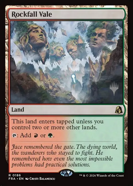 Val de Rocheruine, carte Magic PFRA 186p — extension Reality Fracture Promos