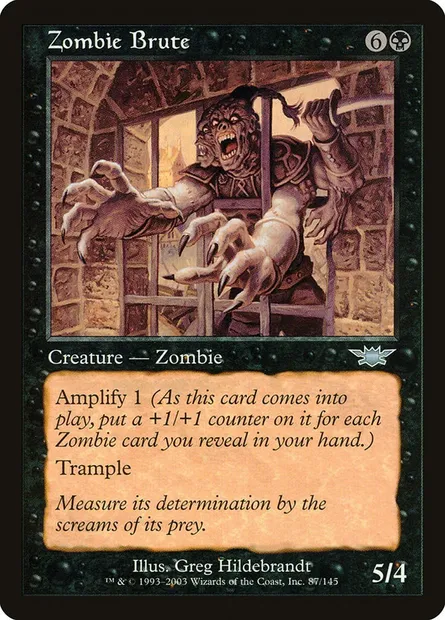 Brute zombie, carte Magic LGN 87 — extension Légions