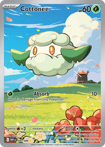 Cottonee, Pokémon card WHT 090 — White Flare set