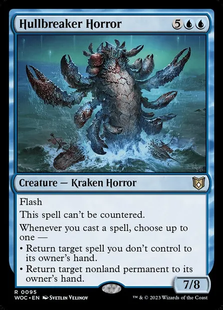 Hullbreaker Horror, Magic card WOC 95 — Wilds of Eldraine Commander set