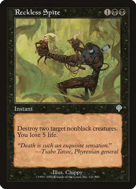 Reckless Spite, Magic card INV 121 — Invasion set