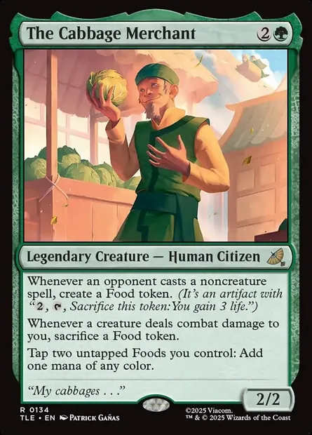 The Cabbage Merchant, Magic card TLE 134 — Avatar: The Last Airbender Eternal set