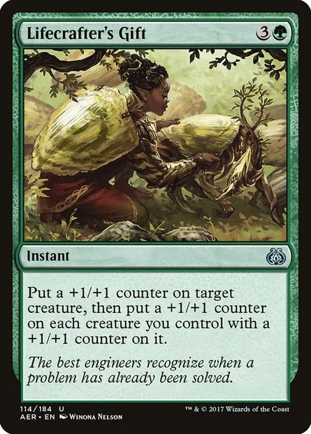 Lifecrafter's Gift, Magic card AER 114 — Aether Revolt set