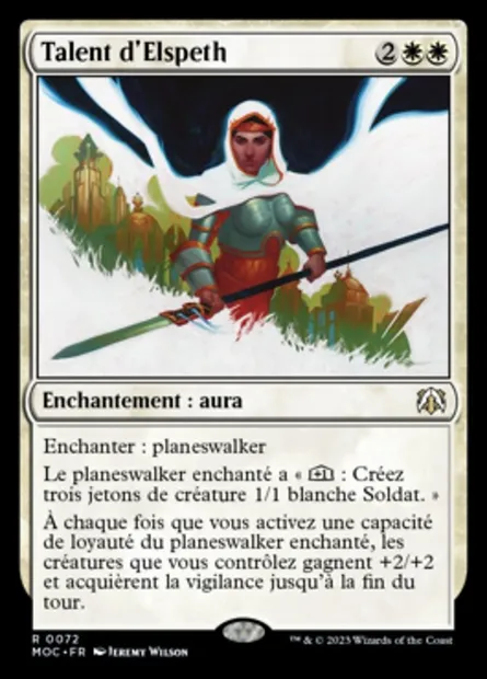 Talent d'Elspeth, carte Magic MOC 72 — extension March of the Machine Commander