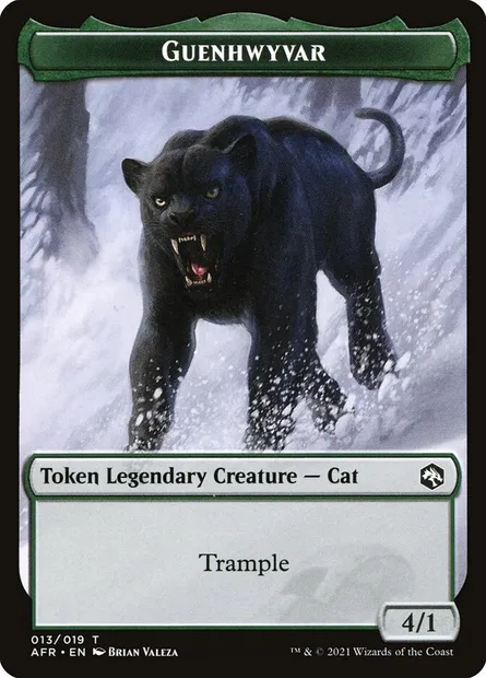Guenhwyvar, carte Magic TAFR 13 — extension Adventures in the Forgotten Realms Tokens