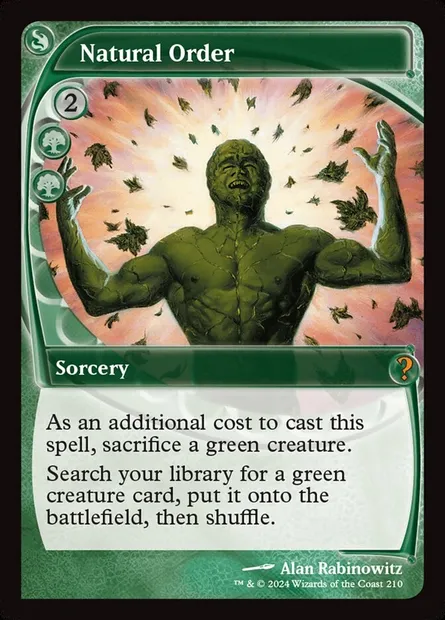 Natural Order, Magic card MB2 210 — Mystery Booster 2 set