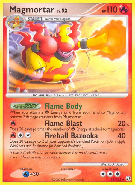 Magmortar, Pokémon card SW 31 — Secret Wonders set