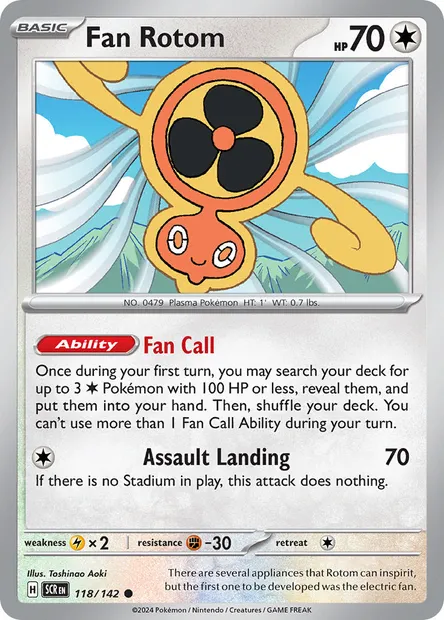 Fan Rotom, Pokémon card SCR 118 — Stellar Crown set