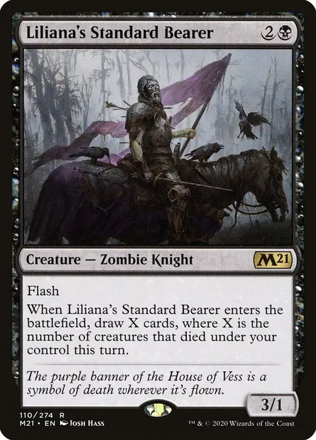 Liliana's Standard Bearer, Magic card M21 110 — Core Set 2021 set