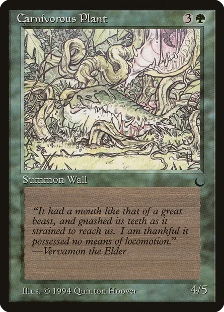 Plante carnivore, carte Magic DRK 75 — extension The Dark