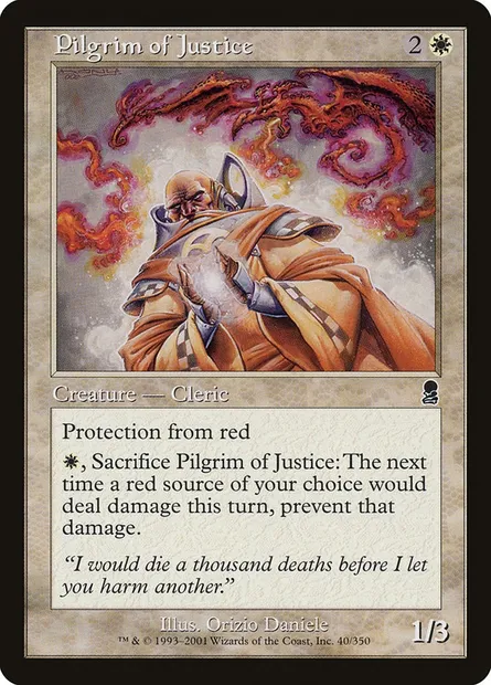 Pilgrim of Justice, Magic card ODY 40 — Odyssey set