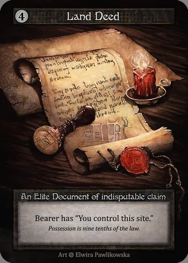 Land Deed, Sorcery card ALP 311 — Alpha set