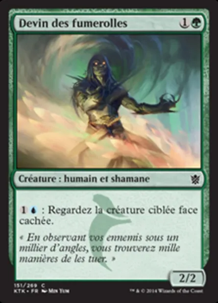 Devin des fumerolles, carte Magic KTK 151 — extension Les Khans de Tarkir