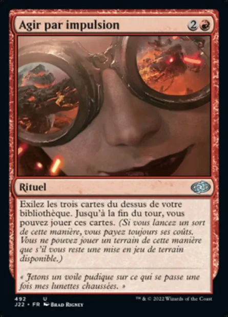 Agir par impulsion, carte Magic J22 492 — extension Jumpstart 2022