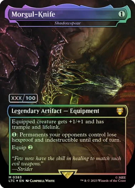 Shadowspear, Magic card LTC 383z — Tales of Middle-earth Commander set