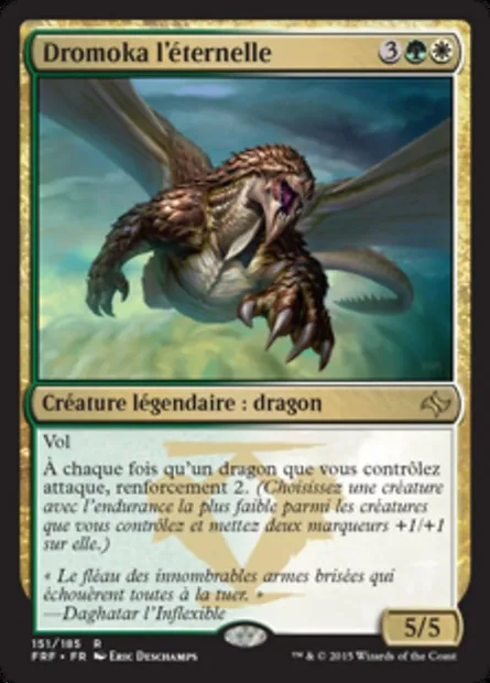 Dromoka l'éternelle, carte Magic FRF 151 — extension Destin reforgé