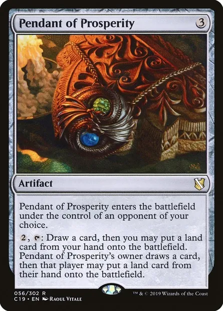 Pendant of Prosperity, Magic card C19 56 — Commander 2019 set
