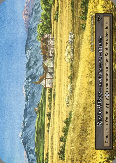 Rustic Village, Sorcery card ALP 391 — Alpha set