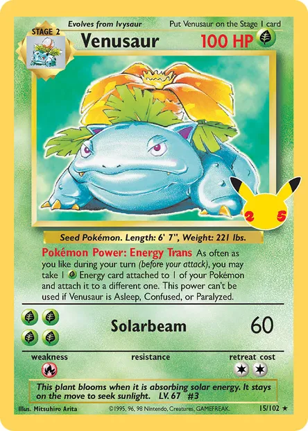 Florizarre, carte Pokémon CEL CC003 — extension Célébrations