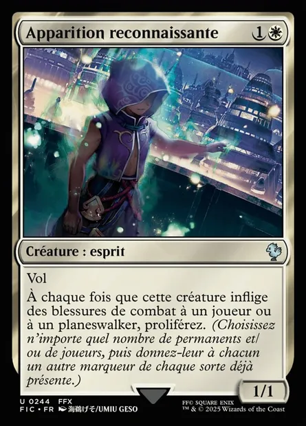 Apparition reconnaissante, carte Magic FIC 244 — extension Final Fantasy Commander