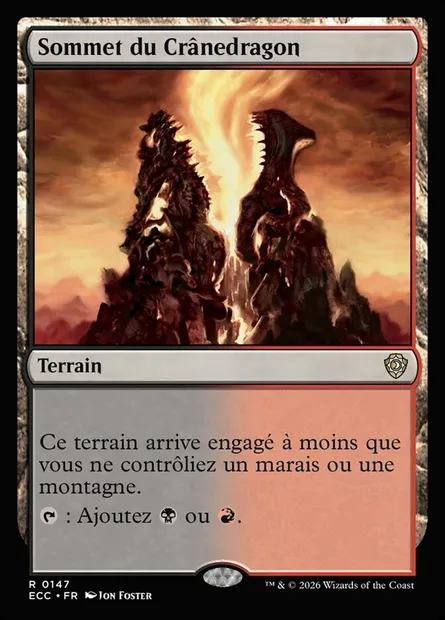 Sommet du Crânedragon, carte Magic ECC 147 — extension Lorwyn Eclipsed Commander
