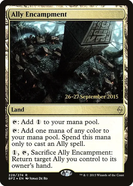 Ally Encampment, Magic card PBFZ 228s — Battle for Zendikar Promos set