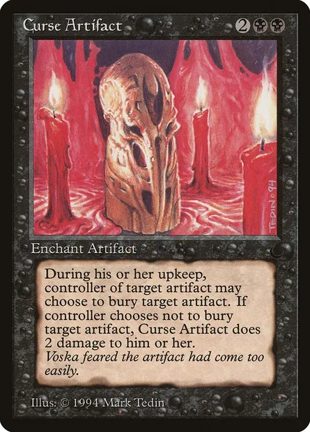 Curse Artifact, carte Magic DRK 43 — extension The Dark