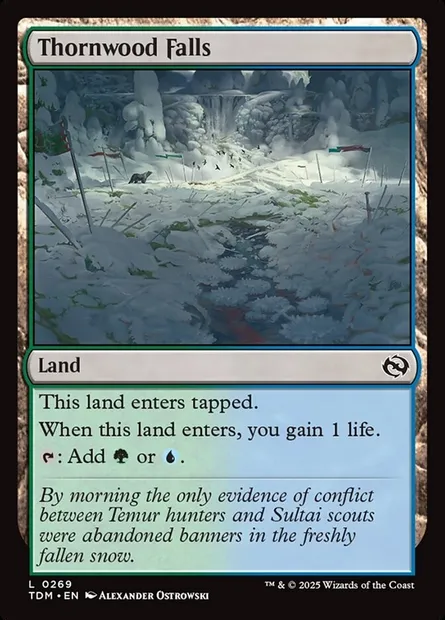 Thornwood Falls, Magic card TDM 269 — Tarkir: Dragonstorm set