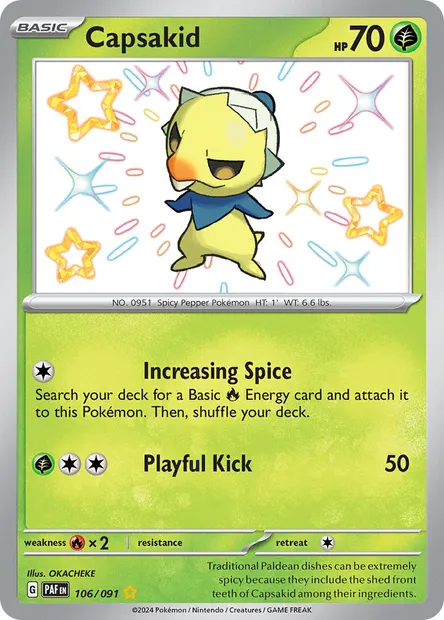 Capsakid, Pokémon card PAF 106 — Paldean Fates set