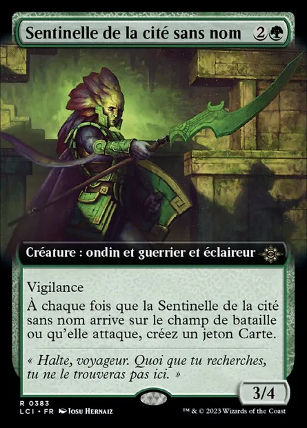 Sentinelle de la cité sans nom, carte Magic LCI 383 — extension The Lost Caverns of Ixalan