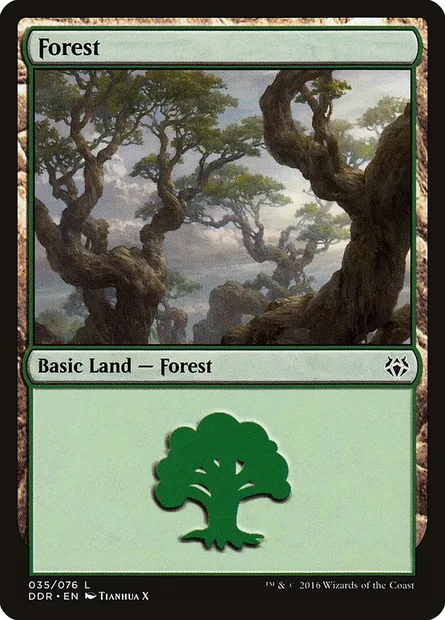 Forest, Magic card DDR 35 — Duel Decks: Nissa vs. Ob Nixilis set