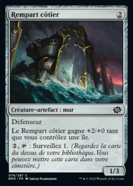 Rempart côtier, carte Magic BRO 76 — extension La Guerre Fratricide