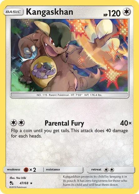 Kangaskhan, Pokémon card HIF 47 — Hidden Fates set