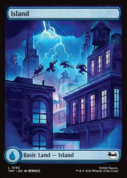 Island, Magic card TMT 192 — Teenage Mutant Ninja Turtles set